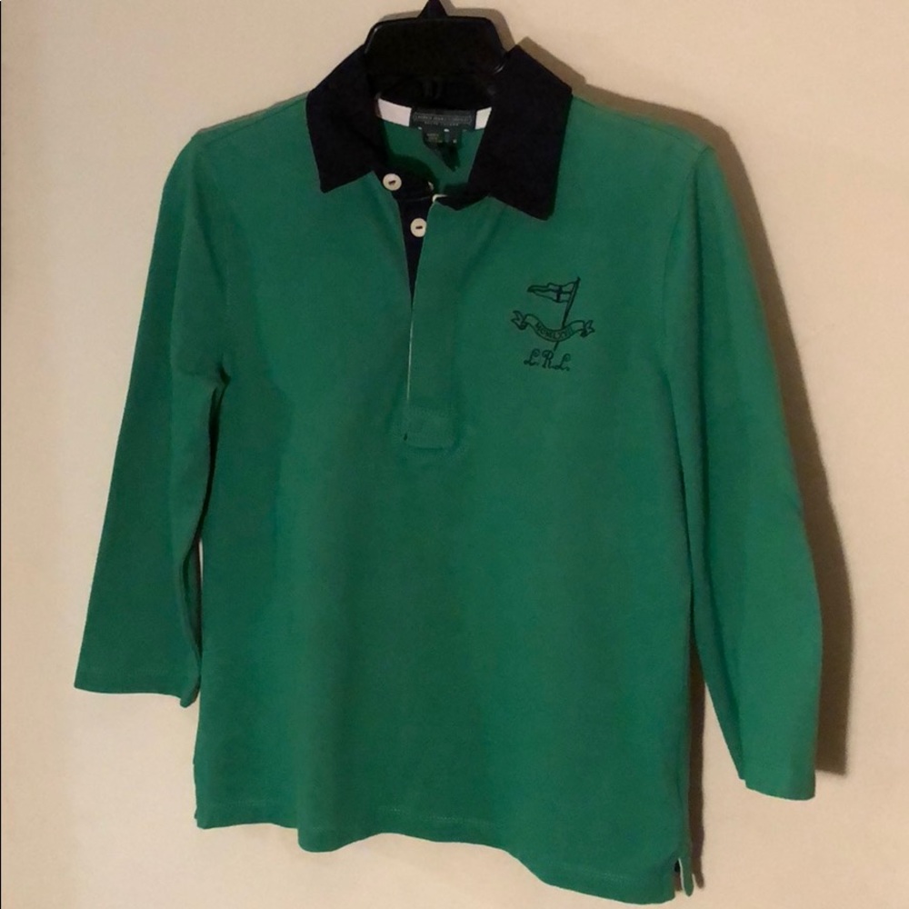 Mens Lauren Ralph Lauren  LS shirt Size Med Green